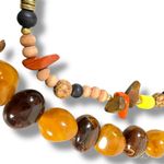 Free People  Flynn Layered Necklace in Brown Tan Neutral Beach Bohemian NWT Photo 7