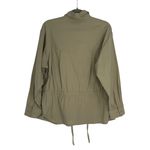RON LEAL Women's Khaki Drawstring Waist Flap Pockets Utility Jacket Size 8 Green Photo 1