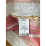 Lush Clothing Lush Pink Striped Linen Button Front Tie Cut Out Midi Dress Photo 7