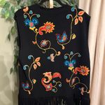 Andrea Jovine  Woman Vintage Embroidered Open Vest with Fringe 2X Photo 4