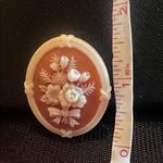 Avon Peach floral Avon Cameo Brooch Orange Photo 3