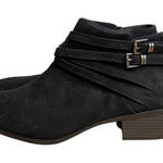 Style & Co Style Co Willow Black Faux Suede Buckle Ankle Boots Womens Size 10 NEW Photo 0