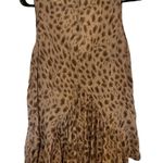 Cecico  beige and brown animal print flowy sleeveless blouse size medium Photo 7
