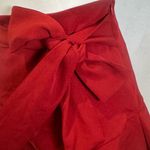 ZARA  red high waisted bow trim skirt skort size XS Photo 3