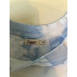 Faherty Womans Bells Crewneck Raglan Tie Dye Sweatshirt Size XS White Blue Photo 1