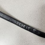 Brighton Vtg Leather Belt M/L 32 Black Croc Embossed Mixed Metal Buckle 1" Dress Photo 4