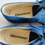 Superga Cotu Sneaker Lace Up Denim Blue Womens Size 7.5 Mens Size 6 Athletic Photo 5