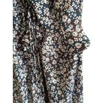 Gianni Bini  DITZY FLORAL PEPLUM CROSS BACK MAXI DRESS WHITE & BLUE SZ M Photo 2