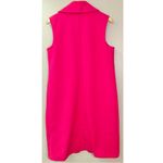 Joie  Sleeveless Vibrant Pink Long Length Vest Pockets Longline Photo 2