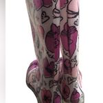 Coach Poppy Rubber Jelly Tall Preppy Rain Boots 7 Printed Pink Flowers Fairycore Photo 8