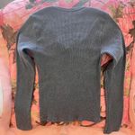 Brandy Melville josephine dark grey ribbed long sleeve top Photo 2