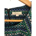 Shoshanna Blue Green Silver Veronica Aegean Jacquard Sleeveless Dress Size 2 Photo 3