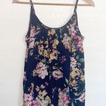Doe & Rae  Floral Navy Blue Tank Top Blouse Photo 0