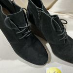 Lucky Brand Woman’s  Size 9 Black Suede Shylow Lace Up Wedge Ankle Boot Photo 0