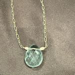 Elegant Stearling Silver and Blue Topaz with Mother of pearl Pendant Necklace Photo 0