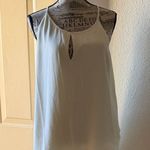 T Tahari  women’s cream Layered Halter Sleeveless tie back blouse Top size medium Photo 0