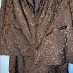 Covington  Elegant Black Jacquard Skirt Suit Photo 5