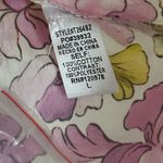 Entro  Floral Button-Up Puff Sleeve Blouse with Stripe Detail on Sleeve and Neck Photo 3