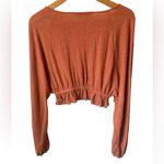 Free People  BEACH LS Cropped Rust Orange Peasant BOHO Beach Size XS Photo 1