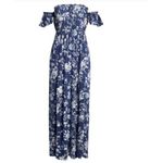 Ten Sixty Sherman  Floral Off The shoulder Maxi Dress Size M‎ Photo 1