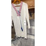 Artisan NY NWT Women's Beach Cover-Up Dress Size XS White Lace-Up Photo 6