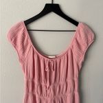 Altar'd State Blush Cap Sleeve Genevieve Tiered Mini Dress Photo 1