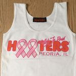 Hooters Bin 6 Girl Worn Uniform Pink Ribbon Breast Cancer Aware Tank Peoria XS Photo 1