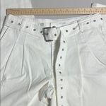 Michael Kors White Pleat-Detail Belted Jeans Size 8 New With Tags Photo 5