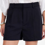 Madewell Easy Pleated Trouser Shorts Crepe Jet Black Relaxed Classic US 4 NWT Photo 0