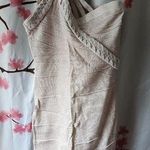 Wow Couture NWOT  Pink Glitter Knit Braided Strappy One Shoulder Bandage Dress S Photo 0