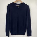 Everlane Cashmere Sweater V Neck Dark Navy Blue NEW Mens Size Small Photo 0