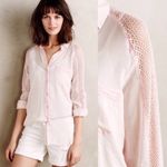Anthropologie  Holding Horses Pink Button Blouse Photo 2