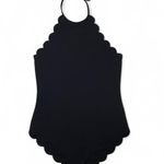 NWOT! MARYSIA Mott Maillot Black Swimsuit Bodysuit Scalloped Edge Backless Size Large Photo 3
