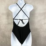 Shade & Shore Shade Shore Womens Swimsuit Size Medium Black Gold One Piece Beach Summer Travel Photo 2