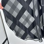 Black sheer silky asymmetrical M nightgown chemise sexy pajamas slinky vintage Size M Photo 4