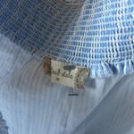 Altar'd State  Blue‎ Striped Embroidered Short Preppy Shift Dress Photo 3