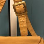 Kenneth Cole Kenneth‎ Cole mustard pebbled Leather Handbag Satchel crossbody Bag 11” x 12” Photo 4