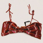 NEW Juan De Dios San Miguel Hand Embroidered Multi way Bikini Top Bra M Red Size M Photo 0