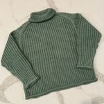 POL Cable Knit Chunky Turtleneck Sweater Womens Small Sage Green Cozycore Winter Photo 0