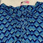 Tracy Reese Anthropologie Plenty by  Teal and green Geometric Blouse size medium Photo 2