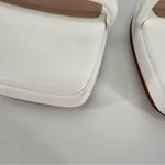 Steve Madden Polly Two Strap White Chunky Heeled Sandals size 11 Square Toe Photo 2