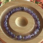 Handmade  Amethyst Crystal Beaded Bracelet * Photo 2