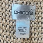 Chico's  Gold Crochet Knit Dress Sleeveless Knee Length Womens Size Small Photo 4