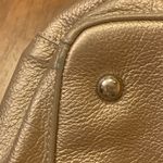Tignanello Leather Bag Metallic Gold Shoulder Bag Magnetic Closure Photo 7
