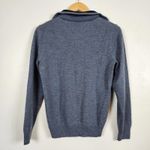 Gap Women's 100% Merino Wool Quarter-Zip Sweater Gray Preppy Academia Layering Photo 1