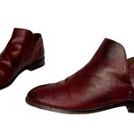 Frye Elyssa Shooties Womens Ankle Boots Sz 7.5 Maroon Leather Photo 4