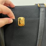 Lauren Ralph Lauren Canvas Leather Black Tote Shoulder Bag Purse Capsule Classic Photo 14