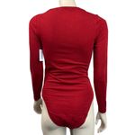 Old Navy Red Long Sleeve Bodysuit Photo 2