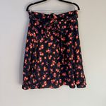 Ann Taylor NWT multicolor floral tie waist full skirted mini skirt Size 14 Photo 2