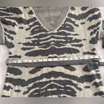 Tribal Sweater Dress Womens M Silver Gray Zebra Print Belted Tunic Top Size M Photo 8